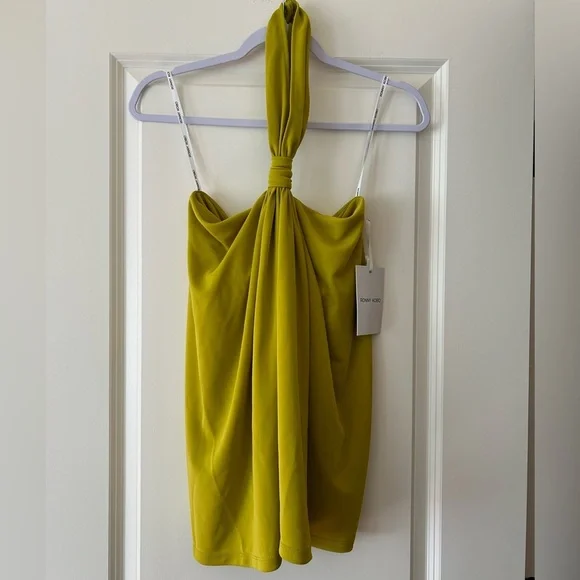 Ronny Kobo Collection Mustard Halter Blouse Size M - Picture 3 of 7